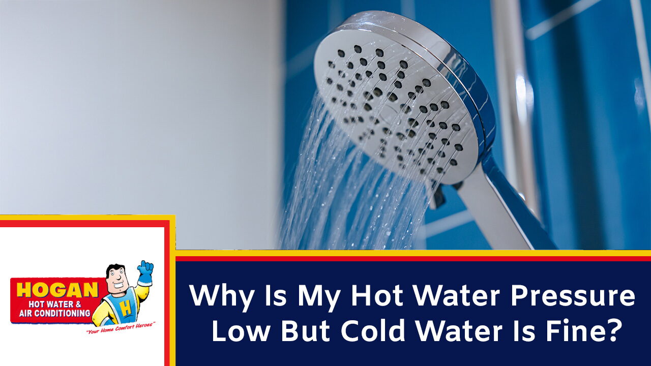 Clean New Chrome Shiny Wet Watering Flow Shower Head In Bathroom Blue Wall Background