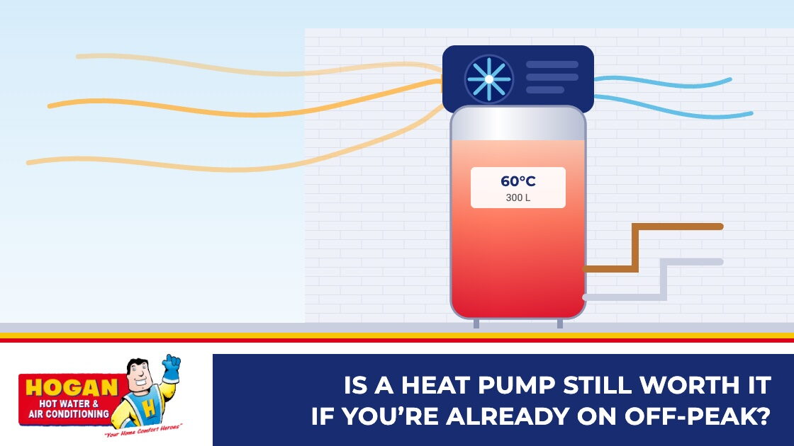 An all-in-one heat pump hot water system drawing warmth from the air into a 300 litre tank