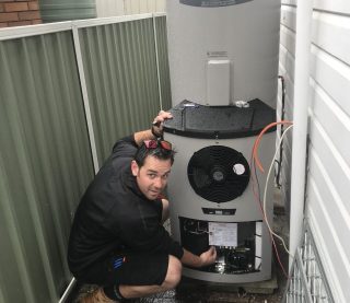 Rheem MPi heat pump installed by Jamie Heat Pump Hot Water Systems